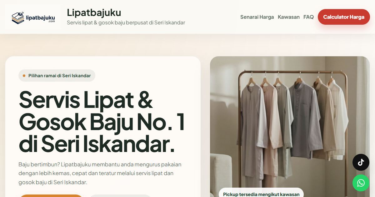 Current LipatBajuku website preview